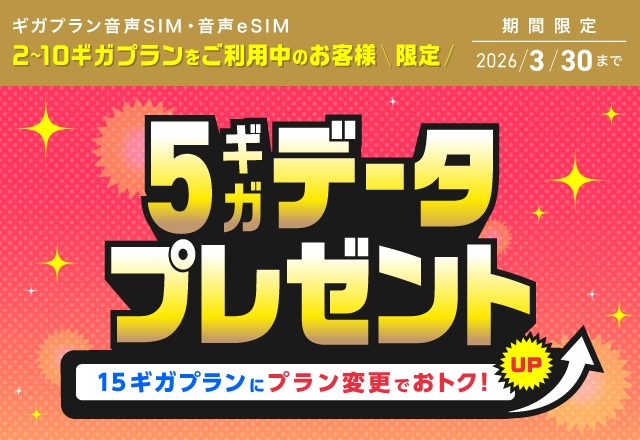 15ギガステップアップキャンペーン