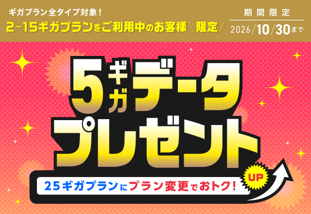 25ギガステップアップキャンペーン