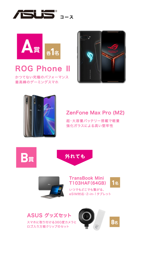 ASUS A賞、B賞