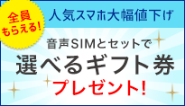 夏トク!音声SIMとセットでギフト券プレゼントキャンペーン