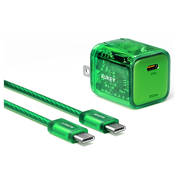 AUKEY スケルトン充電器 with Type-Cケーブル(2m) | 格安SIM/格安