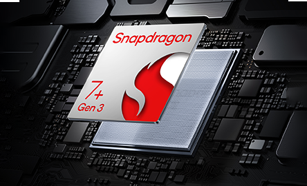 Snapdragon™ 7+ Gen 3を搭載で快適なパフォーマンス