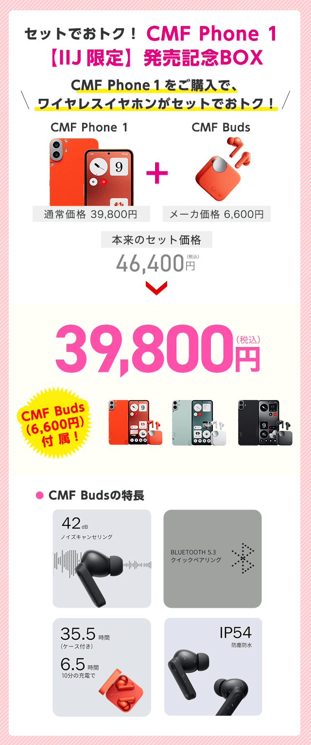 Nothing CMF Phone 1 【IIJ限定】発売記念BOX | 格安SIM/格安