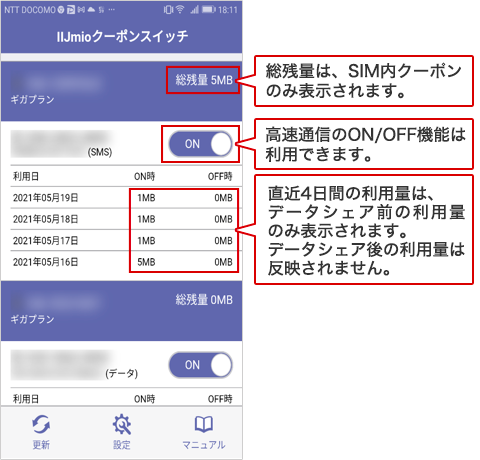 格安sim 格安スマホのiijmio ギガプランーデータ容量シェア データ容量プレゼント機能とは