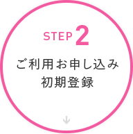 ステップ2：ご利用お申し込み初期登録