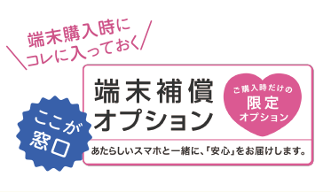 購入時「端末補償オプション」に入っておく