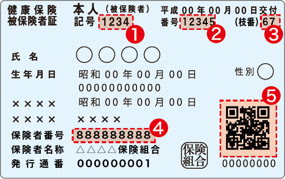 被保険者証 表