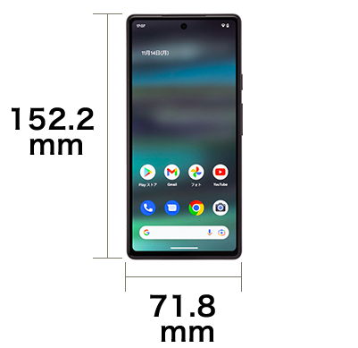 Google Pixel 6a（未使用品）のサイズイメージ