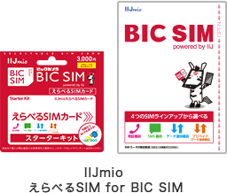 IIJmio えらべるSIM for BIC SIM