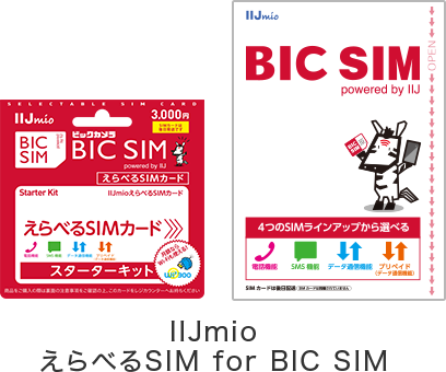 IIJmio えらべるSIM for BIC SIM