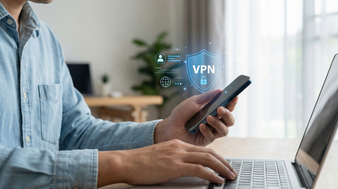 VPNで接続している