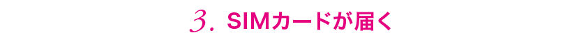 3.SIMカードが届く